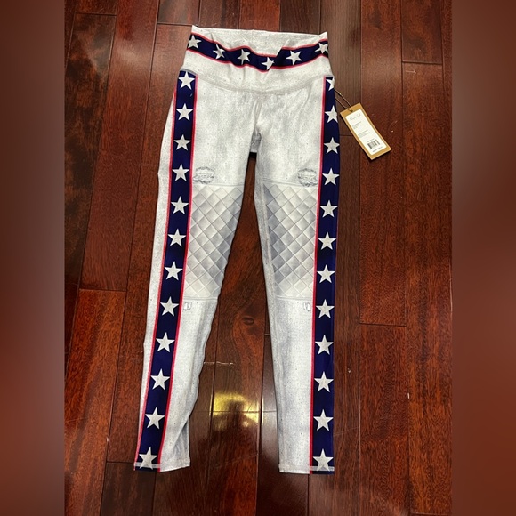 NWT Niyama Sol Star-Patterned on sides Leggings - Picture 1 of 4